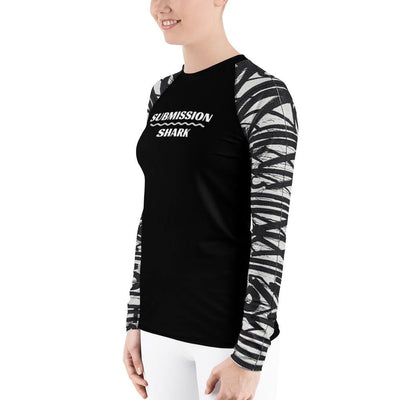 jiu jitsu gear BJJ apparel White Noise ~ Women's Rash Guard