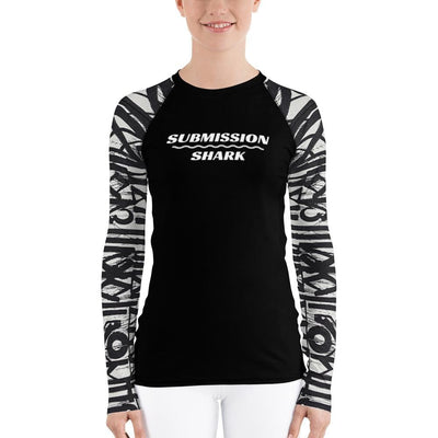 jiu jitsu gear BJJ apparel White Noise ~ Women's Rash Guard