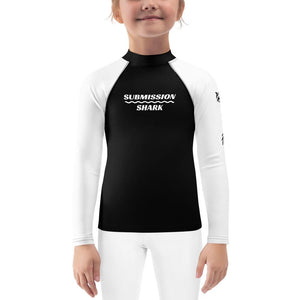 jiu jitsu gear BJJ apparel White SS Premium Standard ~ Kid's Rash Guard