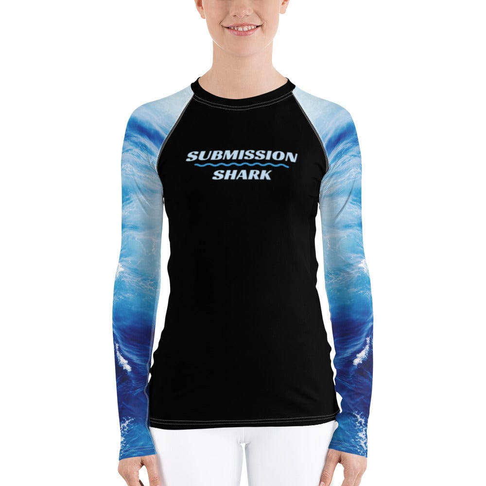 jiu jitsu gear BJJ apparel Wonderful Waves ~ Women's Rash Guard *