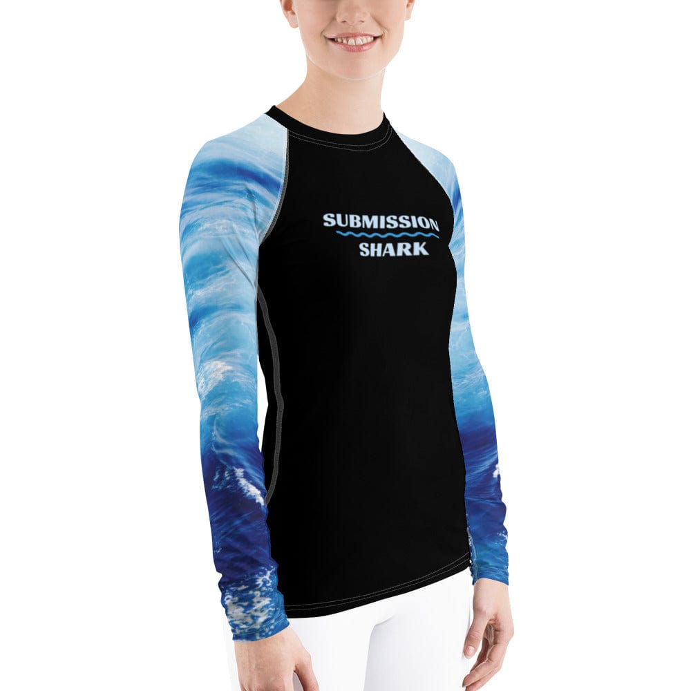 jiu jitsu gear BJJ apparel Wonderful Waves ~ Women's Rash Guard *