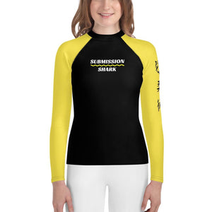 jiu jitsu gear BJJ apparel Yellow SS Premium Standard ~ Youth Rash Guard