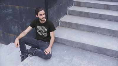 Sovereign Martial Artist - Black haired man in a premium martial artist T-Shirt